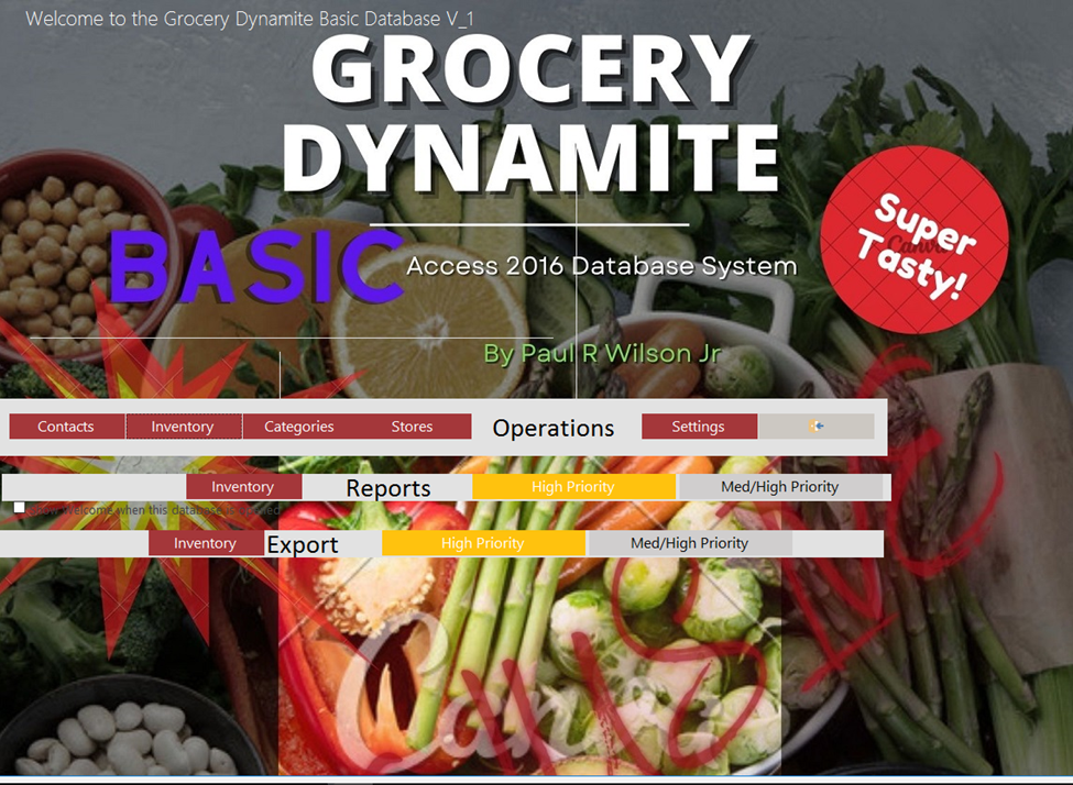 Grocery Dynamite MS Office Pro Plus Access Database